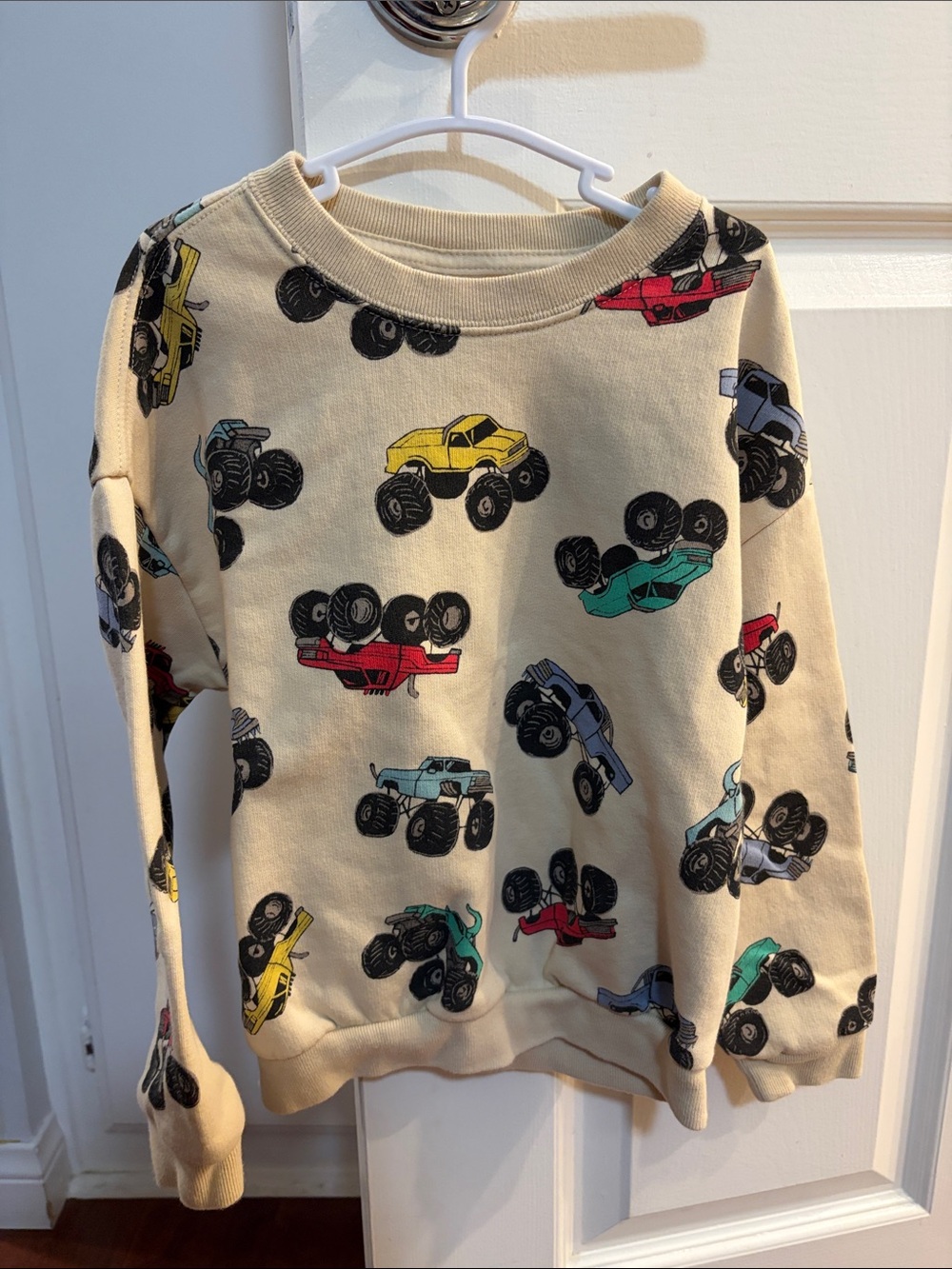 Gap Kids Monster Truck Print Sweatshirt - Beige